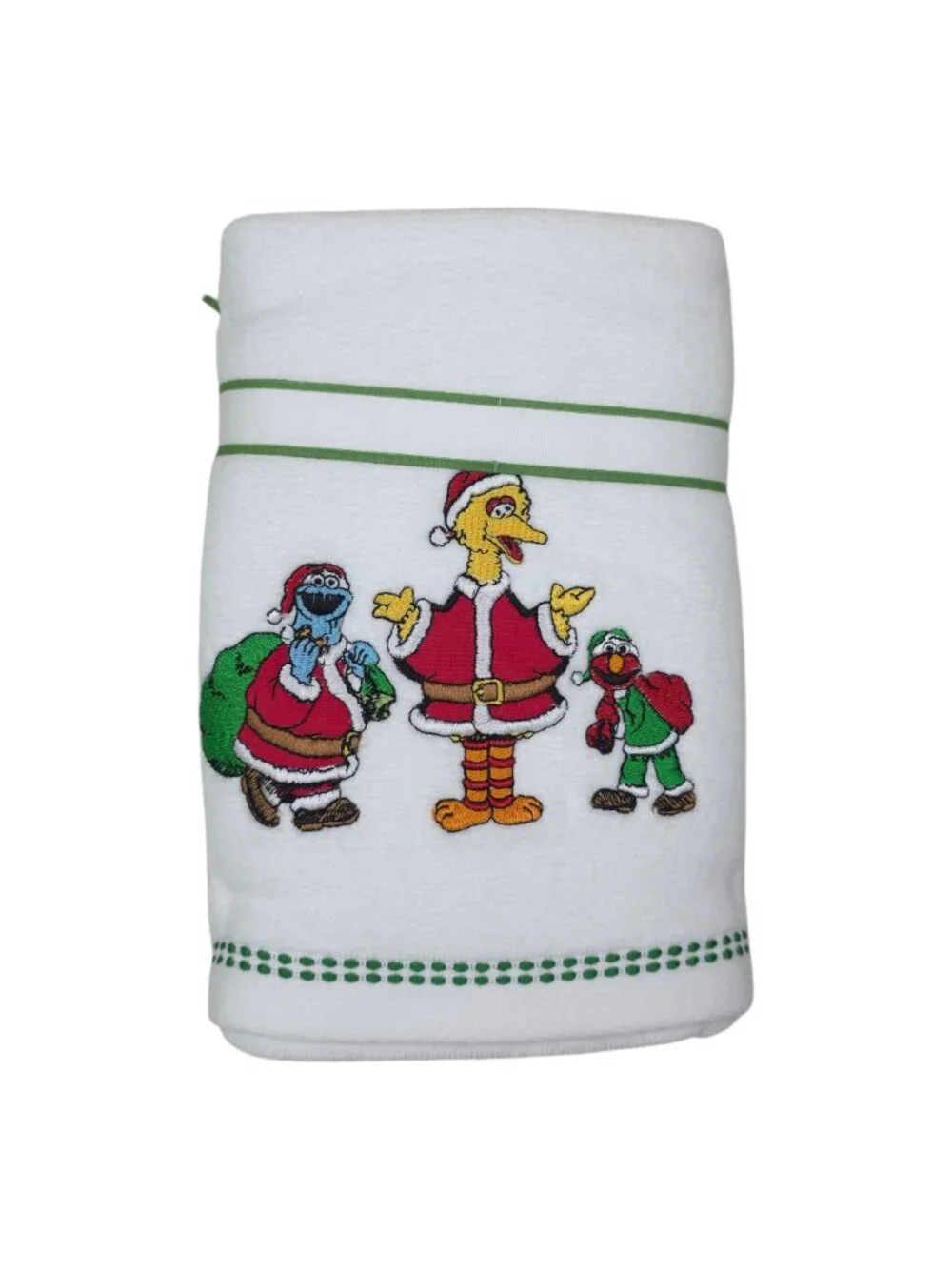 Sesame Street Christmas Hand Towels 2 Pack Big Bird Cookie Monster Elmo Holiday